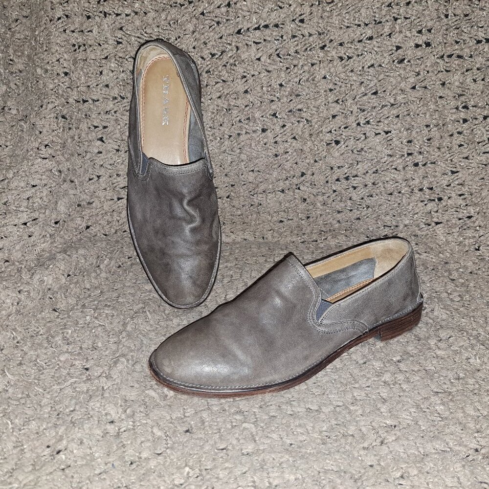 TRASK-Loafers-Slip On-Brown Leather Loafers-Size 8-Excellent